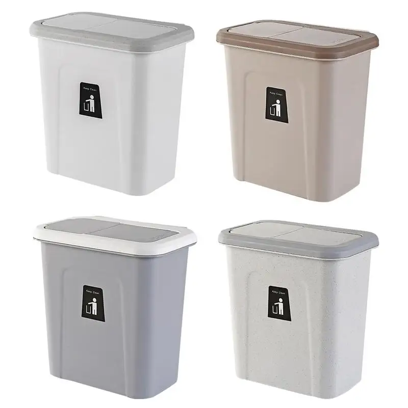

Push top Trash Can Garbage Storage Hanging Automatic Return Lid for Fruit Vegetable Pericarp Kitchen Toilet Supplies Cabinet