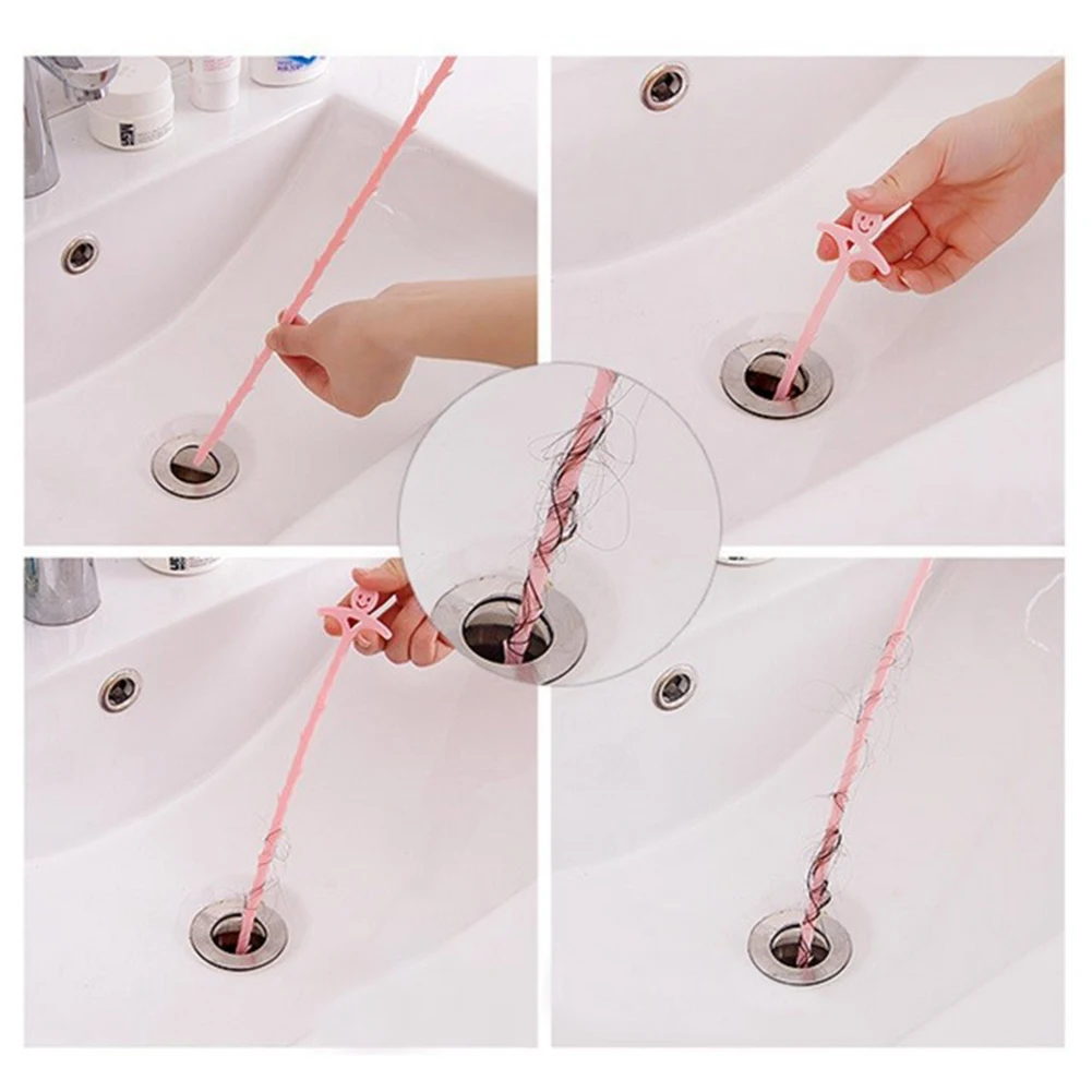 

2Pcs Tools for removing obstructions sink cleaning hook bathroom floor drain sewer dredge device small tools