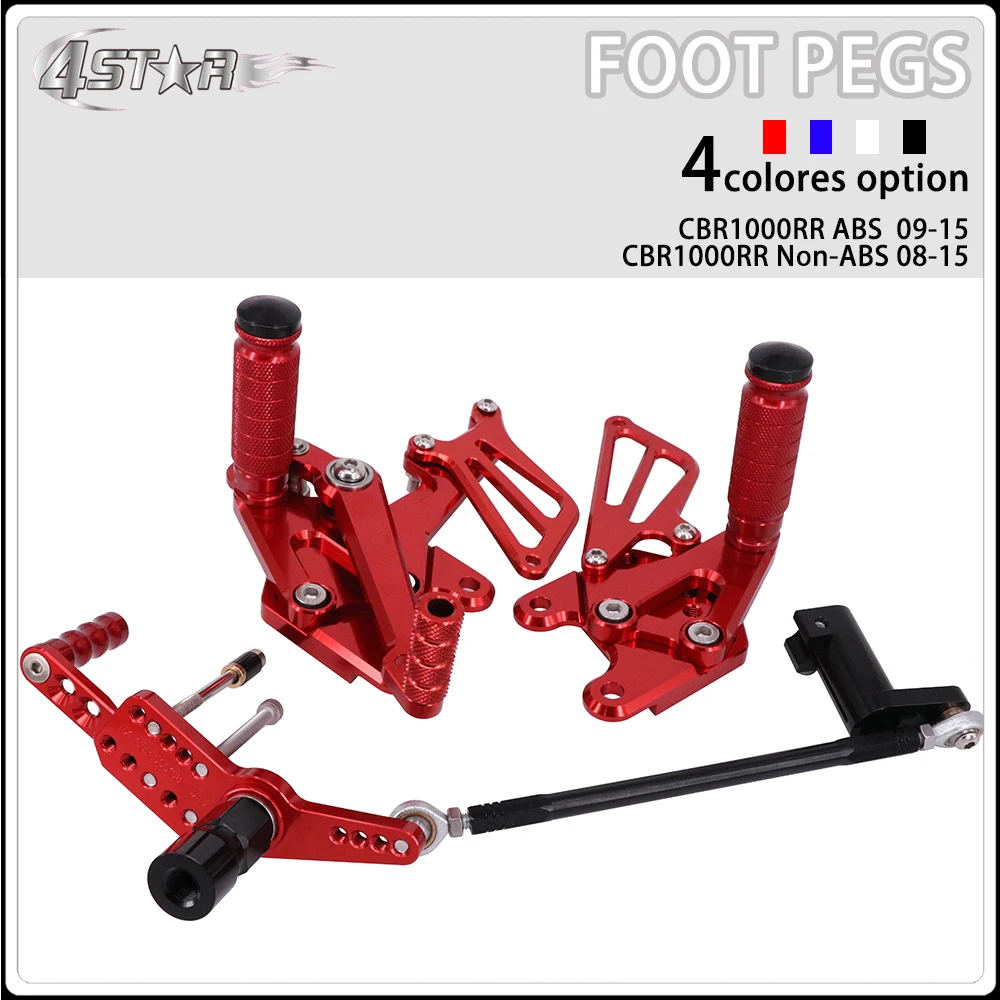 Motorcycle CNC Adjustable Foot Pegs Pedals Rests For HONDA CBR1000RR CBR1000 RR 2008-2015 08 09 10 11 12 13 14 15 | Автомобили и