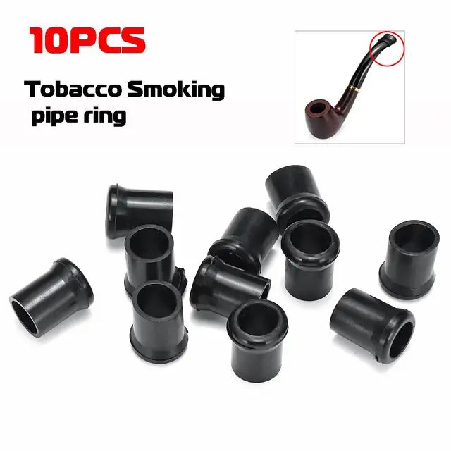 10pcs Tobacco Smoking Pipe Mouthpiece Stem Rubber Pipe Tip Grips Ring