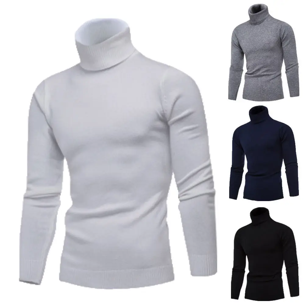 2018 New Brand Solid Long Sleeve Fashion Men Polo Roll