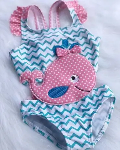 

Toddler Baby Girl Kids Goldfish Embroidery Swimwear One-Piece Swimsuit Beachwear Bathing Suit Bowknot Bikini Tankini Biquinis