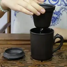 Чашка Yixing, настоящая ручная работа, с фильтром-вкладышем, чашка из фиолетовой глины, пуэр, Улун, 350 мл, распродажа