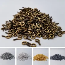 100 шт./лот 4X8 5X10 мм маленькие винтовые шпильки Крючки застежки аксессуары ручной работы кулон соединительные бусины DIY ювелирных изделий