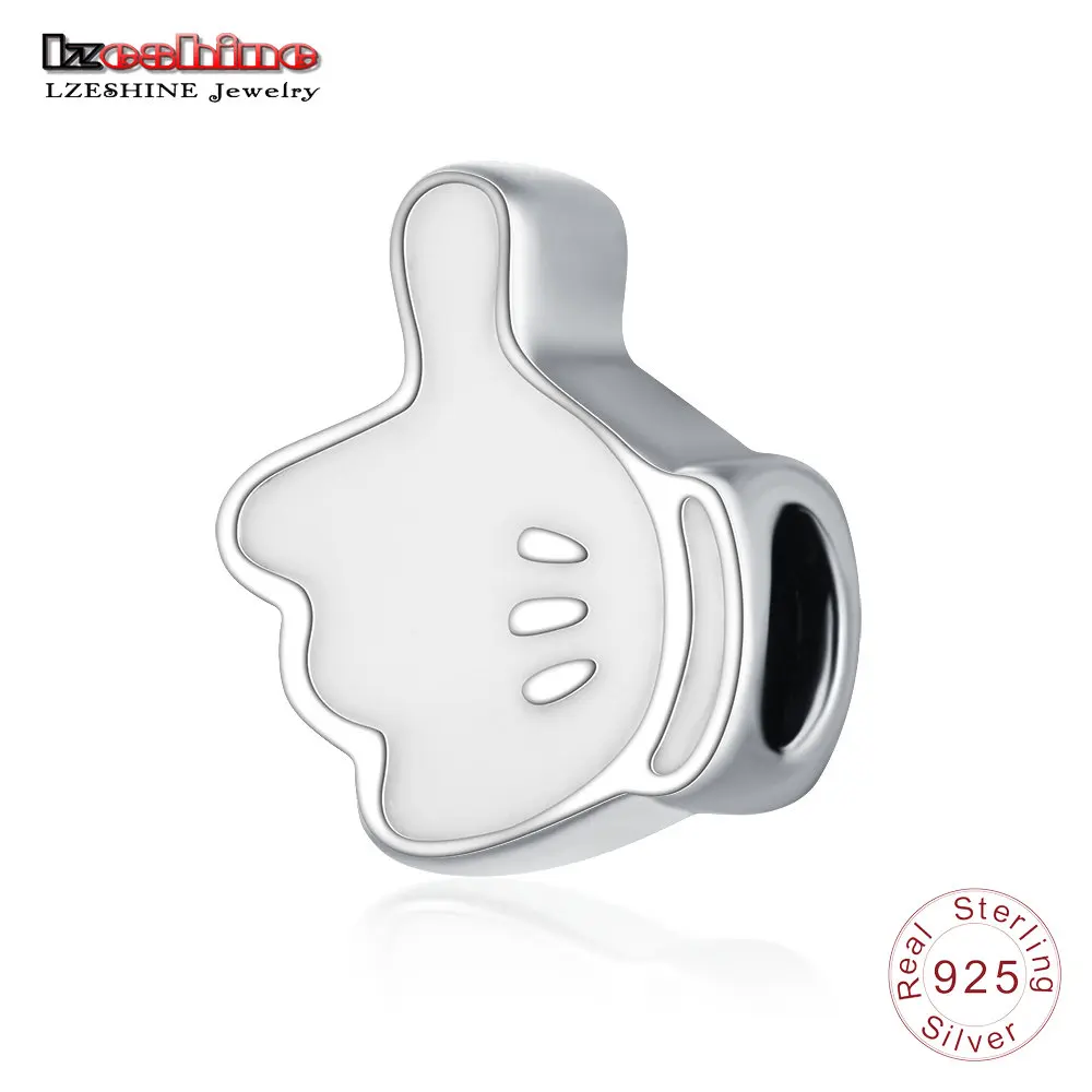 LZESHINE 2019 новый 925 пробы серебряные шарики Микки знаковых перчатки самодельный