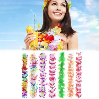 

Hot Sale 42pcs Hawaiian Summer Wreath Set Festival Decoration Counts Hawaiian Flower Simulation Party Supplies