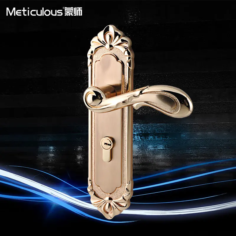 Simple Alloy Privacy Door Security Entry Lever Mortise Handle Locks Set 