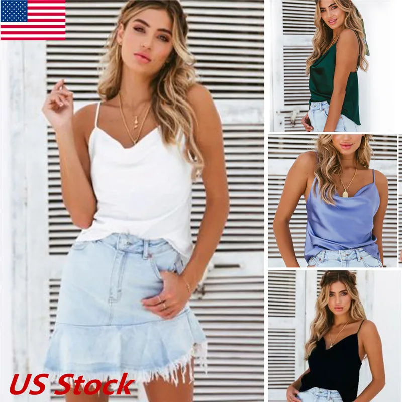 

Women Fashion Loose Sleeveless Vest Leisure Vest V-Neck Sexy Top Tank Camisole T-Shirt
