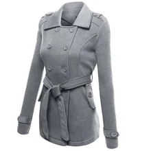 Женские женская модная куртка Collared зимние женские длинные бушлат Пальто Повседневная Верхняя одежда Куртки 6-22