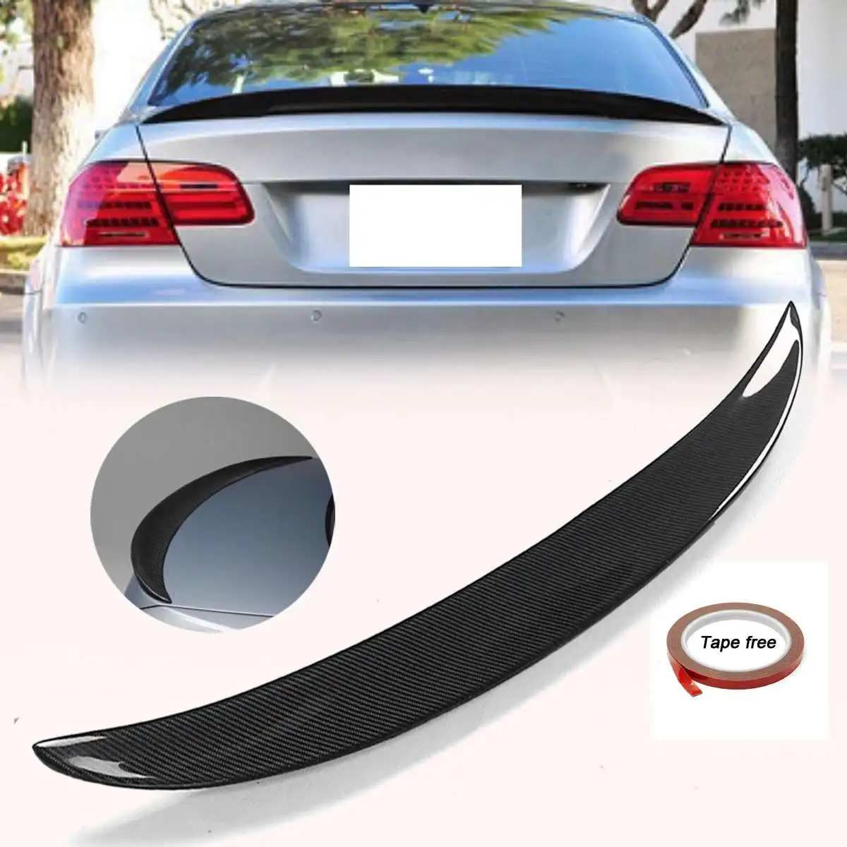 

High quality Carbon Fiber High Kick Trunk Spoiler Wings For BMW E92 for Coupe 328i 335i M3 Wing Lip CF