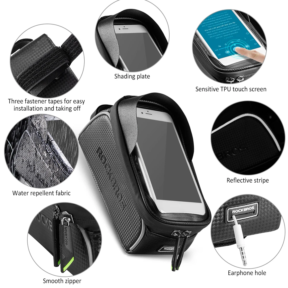 Sale Bike Phone Bag Top Tube Bag Cycling Front Frame Bag Phone Holder Touch Screen Bike Phone Pouch Front Pannier Case 3