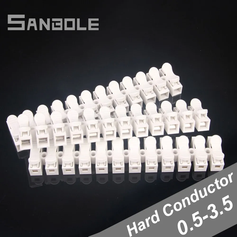 

Connection Terminal Block 12 Position 0.5-3.5 square Wire Connector Row Fast Spring Press Type Docking CH-12 (10PCS)