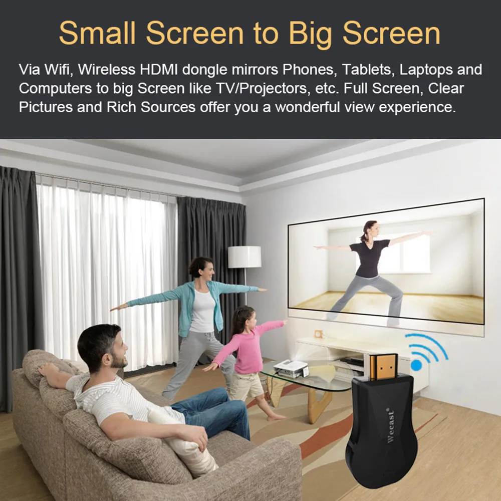 Wecast M2 iii Plus для Google Chromecast 2 Chrome Crome Cast Netflix YouTube HDMI WiFi Дисплей Mirror Dongle Media