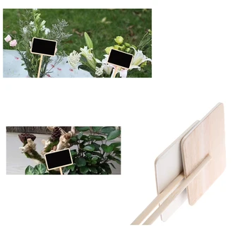 

10pcs Portable Blackboard Plant Tags Creative Mini Chalk Board Multi Usage Mini Chalkboard Stakes