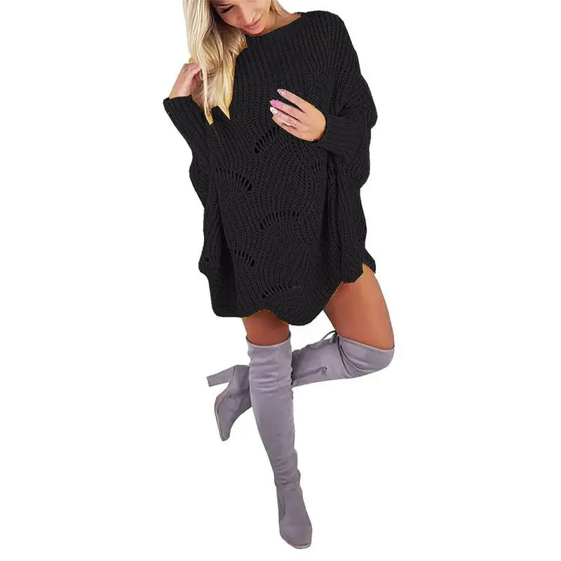 2018 Knitted Cloak Sweater Women Casual Loose Shawl Autumn Winter Streetwear Poncho Women Sweater And Pullovers Women Plus Size