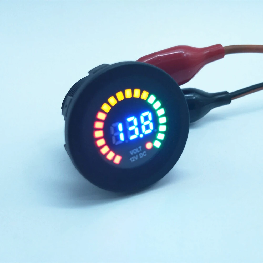 12V Mini Digital Voltage Meter LED Panel Display Voltmeter for Car