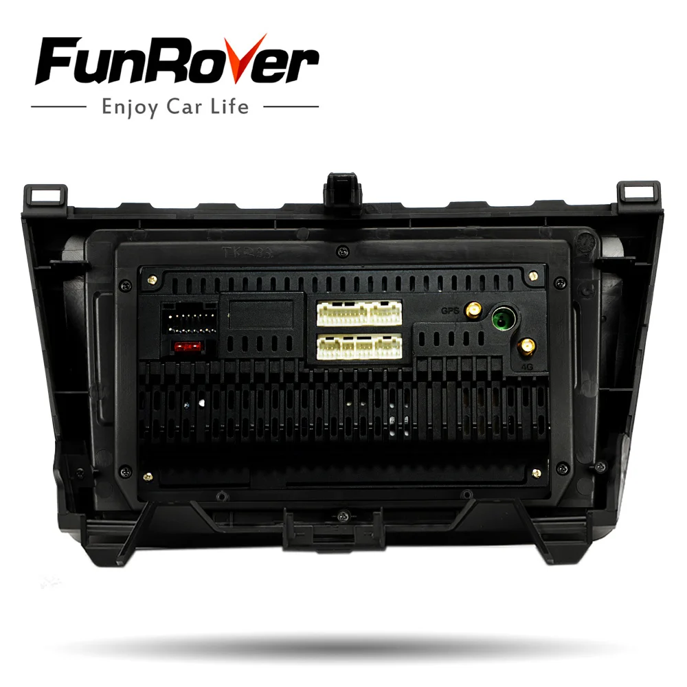 FUNROVER android 9,0 автомобильный dvd мультимедийный плеер радио Кассетный рекордер для Mazda 6 2008- навигационная система gps навигатор DSP