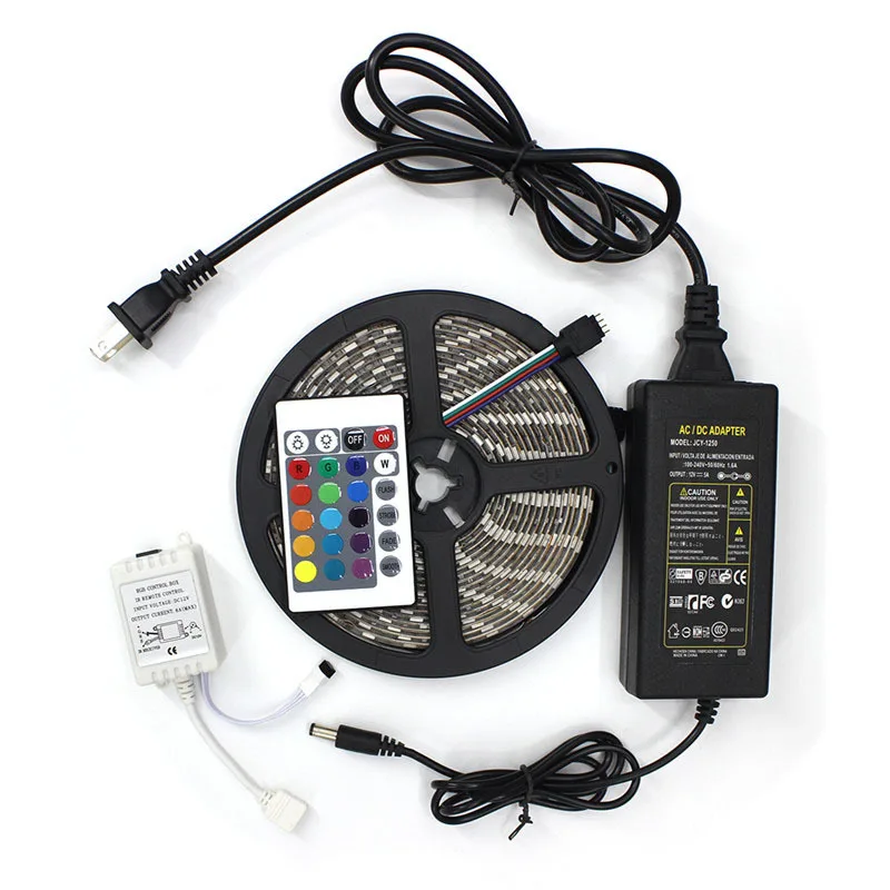 1 комплект 5 м IP65/IP20 Водонепроницаемый High end SMD5050 60 светодиодный/M RGB DC12V 5A