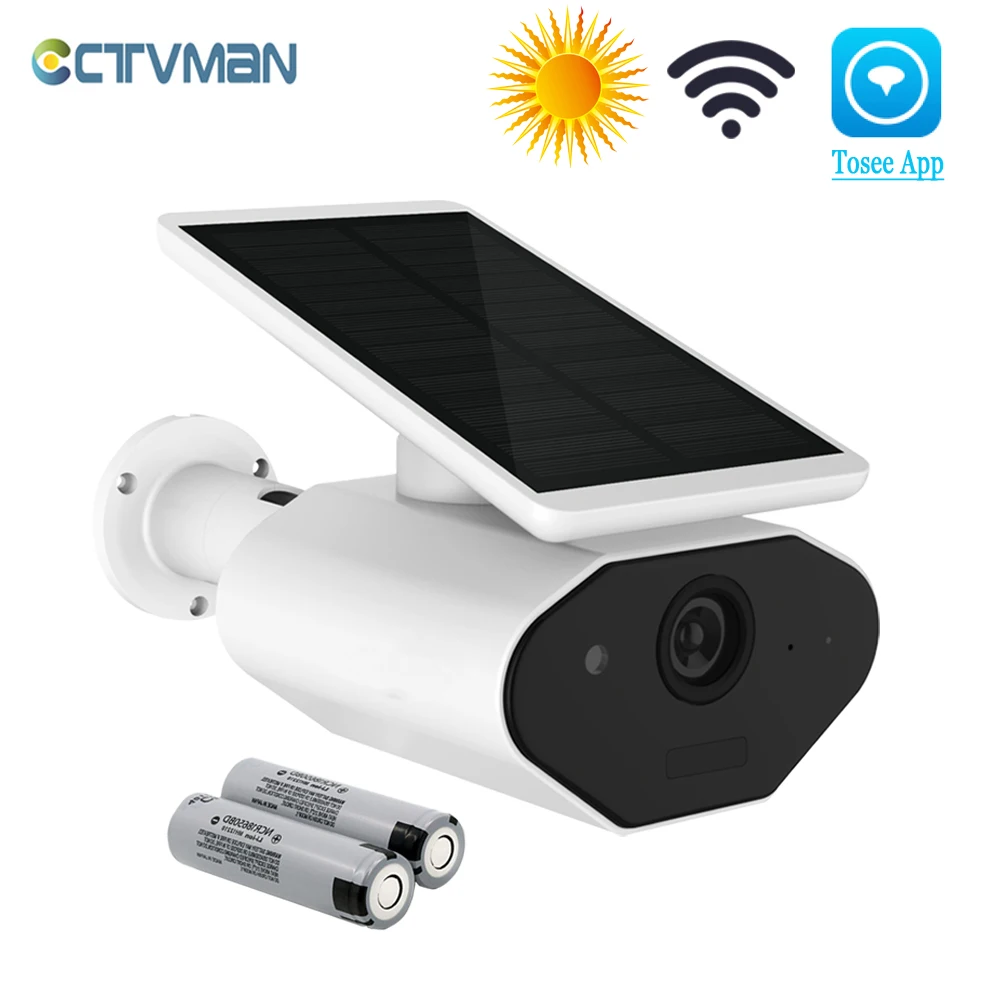 

CTVMAN Solar Camera 960P Wireless Outdoor IP Camera WIFI Rechargeable Battery Two Way Audio PIR Sensor Alarm Push CCTV Security