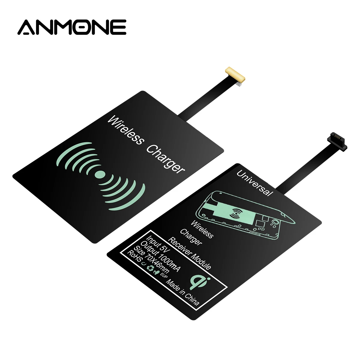 ANMONE беспроводной зарядный приемник Универсальный Android Micro usb type-C Qi Беспроводное зарядное устройство Модуль зарядного устройства для мобильного телефона