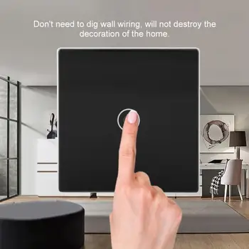 

12V 1 Way Switch Wireless Remote Touch Switch Light Wall Switch Panel with Receiver for Smart Home interruptor