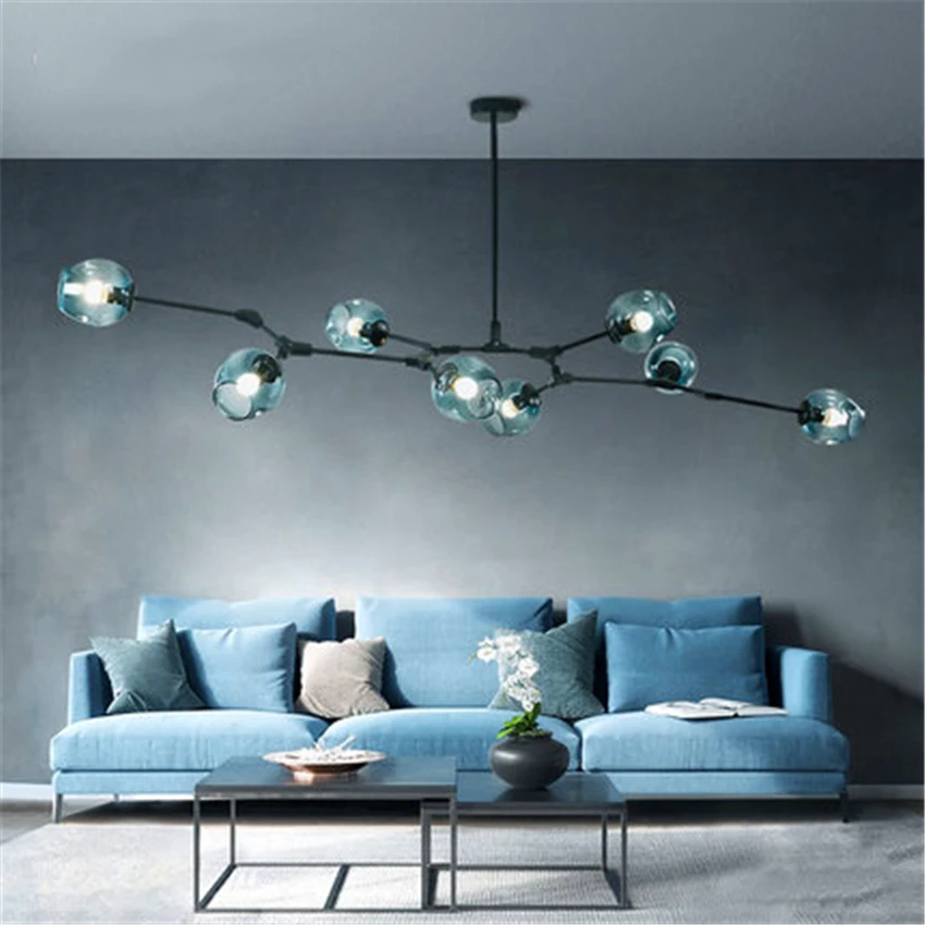 

Modern Glass LOFT LED Chandelier Lighting LED Pendant Lamps Light Italian HangLamps Dining Room Kitchen Avize Luminaria Fixtures