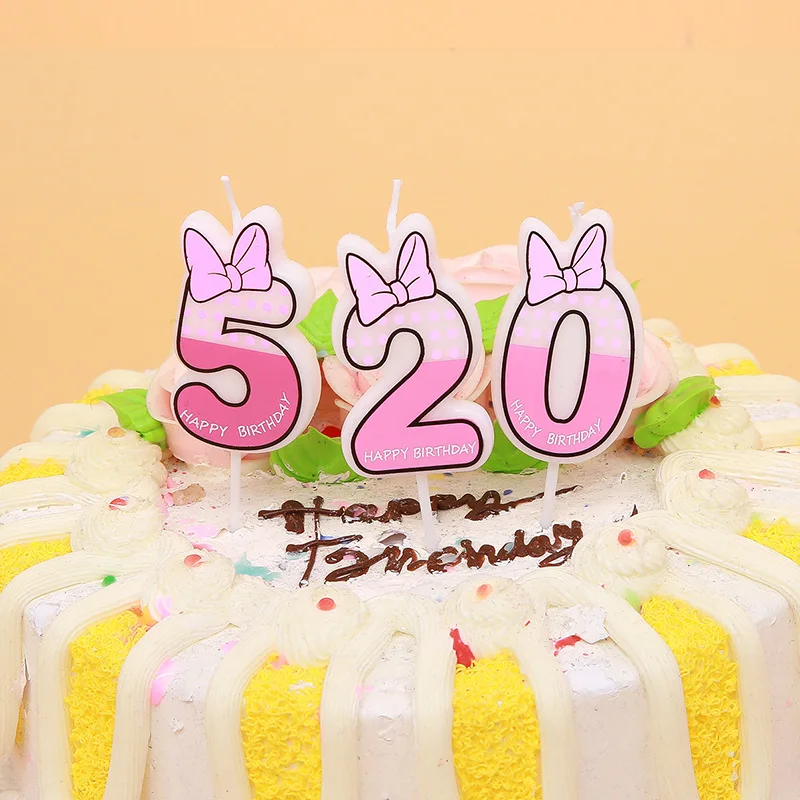 Номер 0-9 Микки Минни Маус Свеча Для детей день рождения свеча украшение торт Кекс Топпер украшения для вечерние