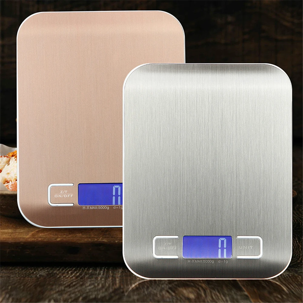 

10kg/1g LCD Kitchen Digital Scale Electric Food Diet Balance Measuring Tools Stainless Steel Weight Device Scale Kitchen Gadgets