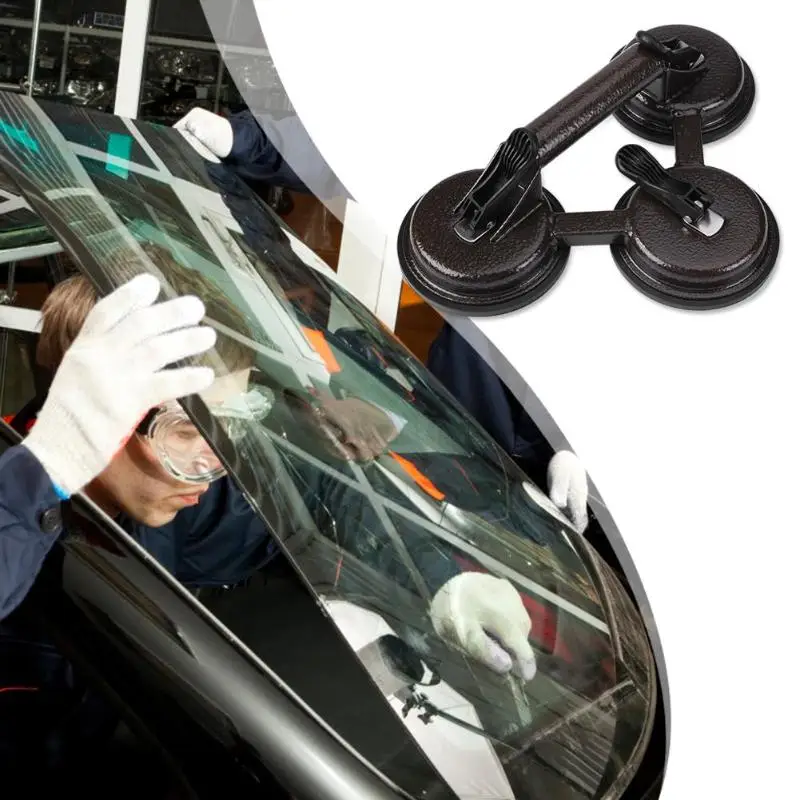 Günstige Doppel Tassen Glas Fliesen Saug Platte Starke Lager Saugnapf Puller Auto Lkw Reparatur Entferner Öffnung Hebeln