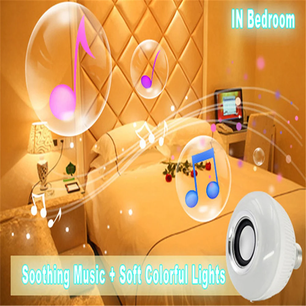 Светодиодная музыкальная лампа бар подарок лампы Bluetooth 4,0 RGB громкий Динамик KTV Беспроводной E27 приложение Управление Bluetooth, колонка Bluetooth Smart