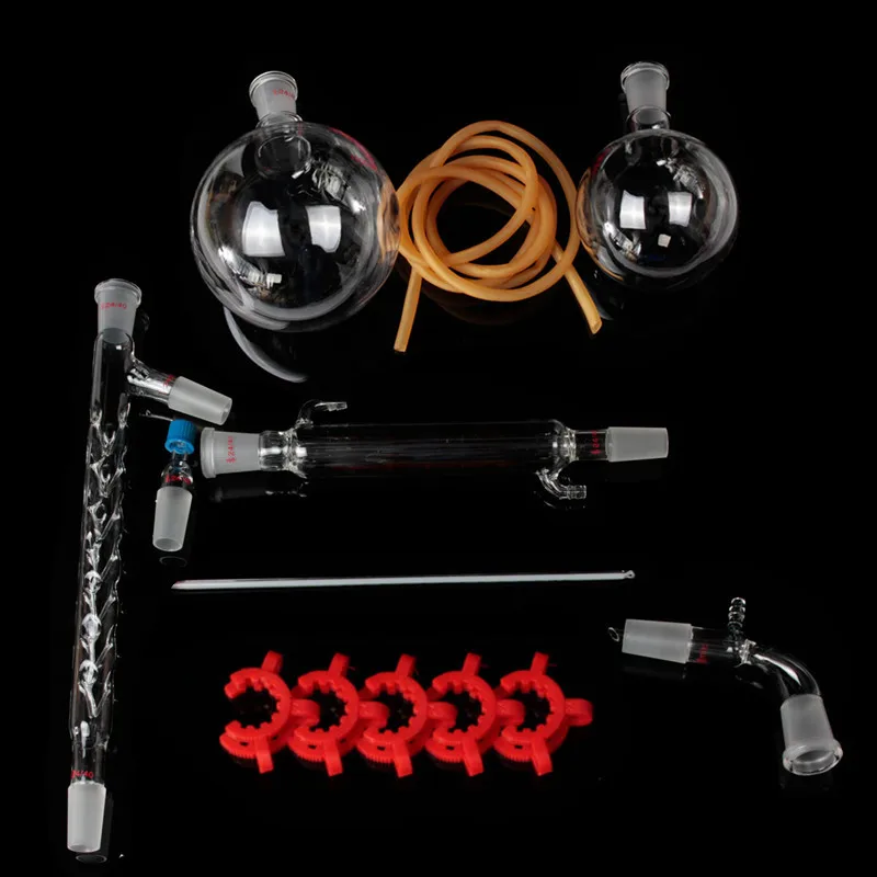 KICUTE 1000mL 24 40 Distillation Apparatus Vacuum Distill Kit With kicute-1000ml-24-40-distillation-apparatus-vacuum-distill-kit-with