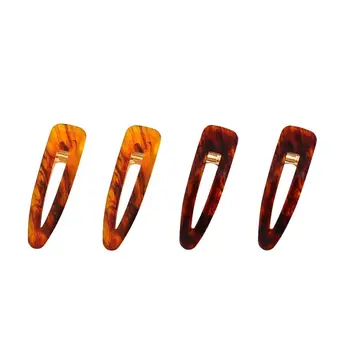 

4 Pcs Hairpins Amber Water Droplets Retro Tortoiseshell Decoration Hair Clip Hairpin Headwear Barrette for Girls Women Ladies