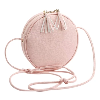 

Small Circular Crossbody Purse For Teen Girls, Mini Crossover Phone Shoulder Bag For Women