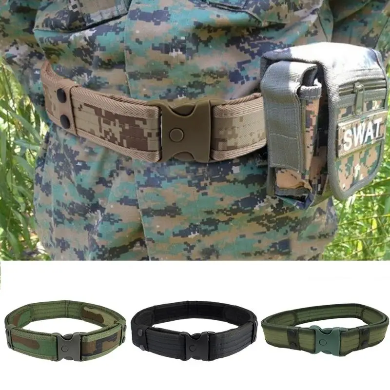 

New Men Belts Luxury Male Woodland Camo Waistband Tactical Hunting Sport Field Belt Fashion High Quality #15