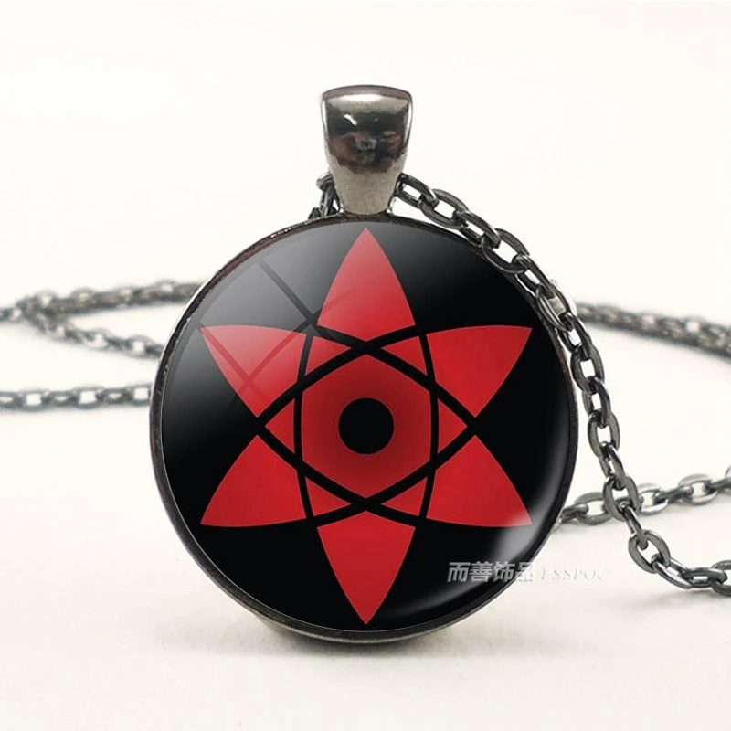 Ожерелье Uchiha Clan Sharingan Eyes аниме Наруто черная цепочка Rinnegan подвеска Саске Какаши