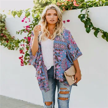 

Women Long Sleeve Cardigan Blouse Fashion Women Print clothes women ladies tops blouses Plus Size blusas mujer