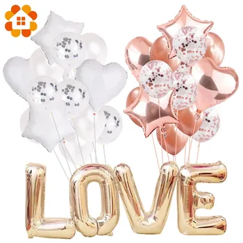 

14pcs Creative Multi Confetti Air Balloons Happy Birthday Party Helium Balloon Decorations Wedding Festival Balon Party Supplies