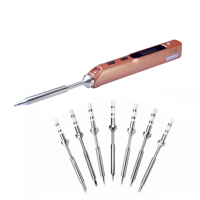 

TS100 Soldering Iron Tip Electric Solder Welding Tool 40W Soldering Station 12V\19V\24V DC Power Supply Portable Soldering