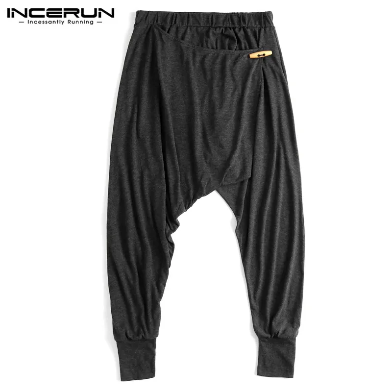 

Indian Men Pant Loose Cross-Pants Baggy Harem Pants Loose Fitness Low Drop Crotch Trousers Dance Fashion Punk Hombre Hiphop
