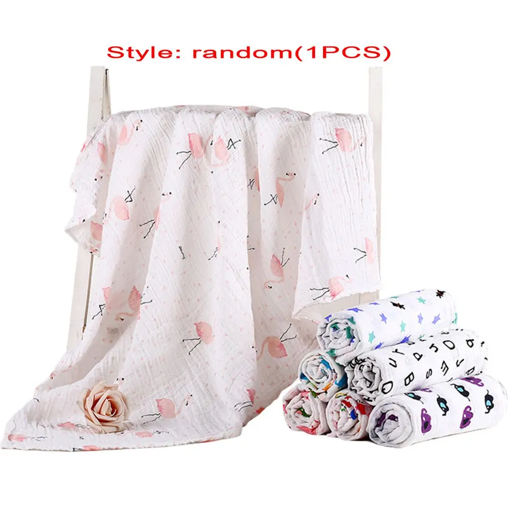 

120X120CM Baby Swaddling Towel Infant Double Layer Gauze Bath Towel Baby Swaddle Blankets