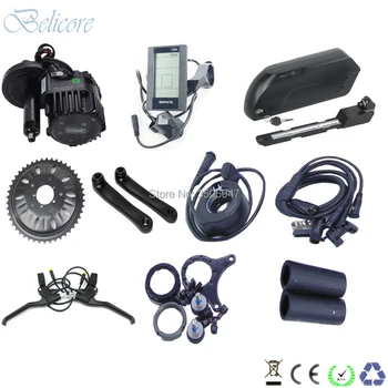 

bafang bbshd 48v 1000w electric bike mid drive motor kit bbs03 with 48v 16ah shark case e bike battery with 2A charger