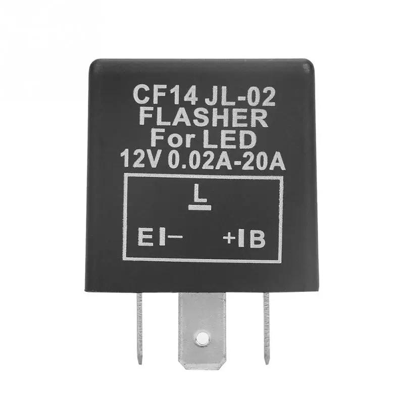 

3-Pin Car Motorcycle Universal Adjustable LED Flasher Relay for Turn Signal Light Hyper Flash Fix 12V Relais clignotant Flasher