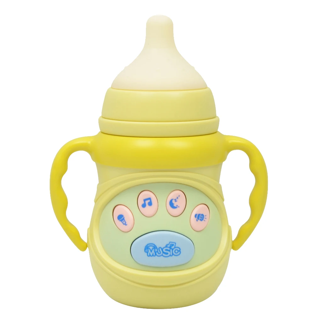 Kids Baby Early Learning Plastic Electronic Music Feeding Bottle Milk Bottle Toddler Toy Play Activity ?Yellow
