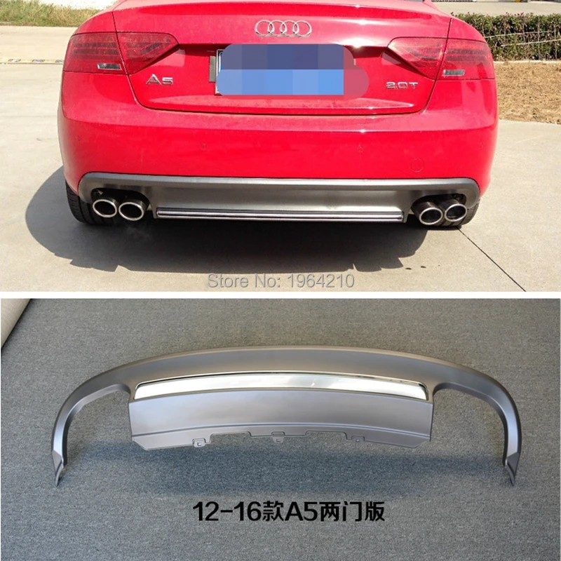 

MONTFORD для Audi S5 A5 4 двери 2 двери 2014-2016 задний спойлер из полиуретана диффузор бампер Защита противоскользящая пластина бампер покрытие отделка