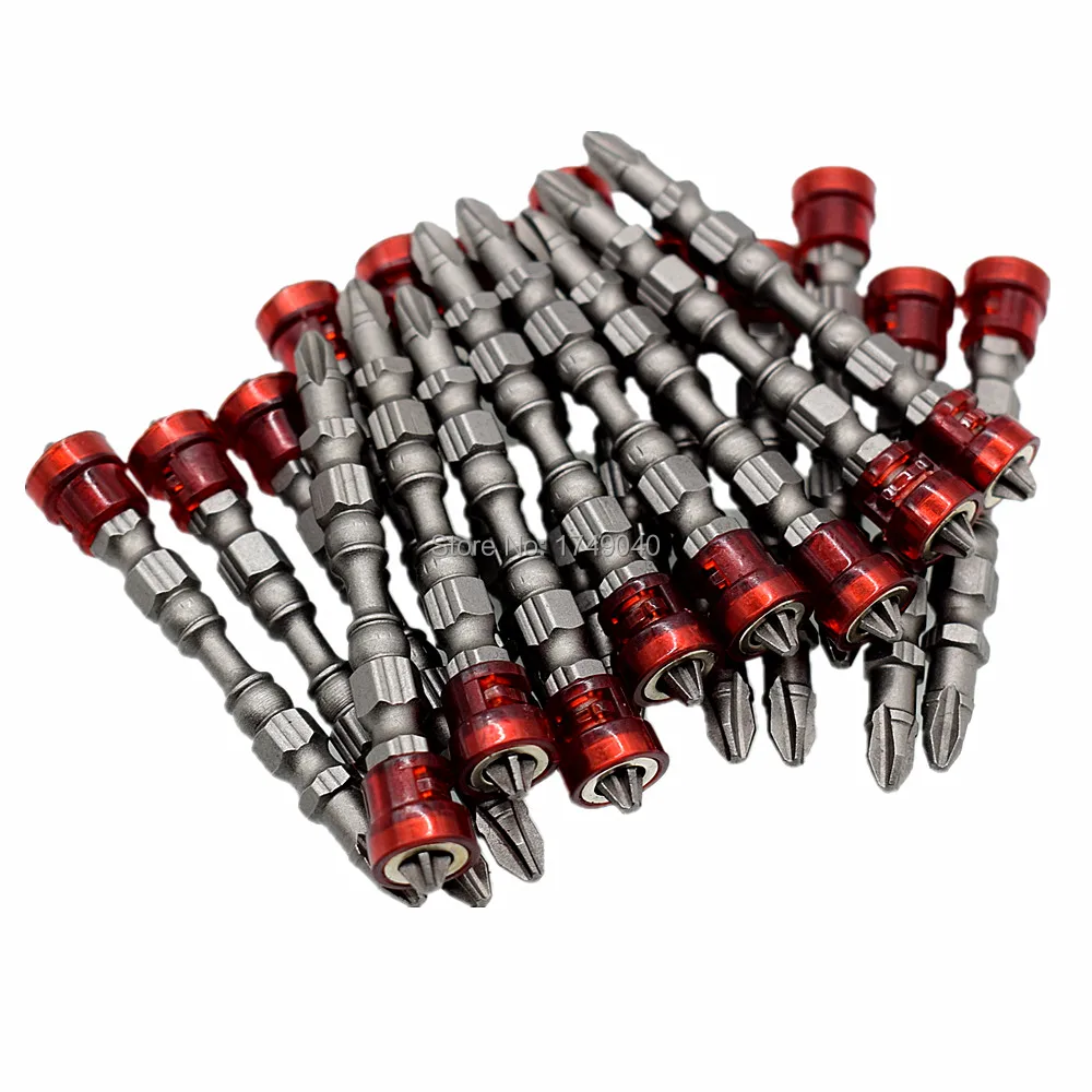 

20pcs Magnetic Screwdriver Bit 1/4" Hex Shank Drywall Screw Driver Bit Set 65mm Double End PH2 Phillips Head Screwdriver Bits