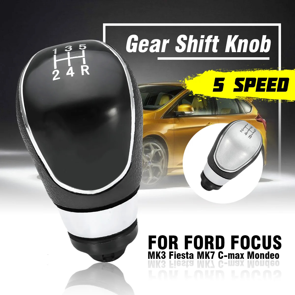 5 Speed Manual Gear Shift Knob For Ford /Focus MK3 /Fiesta /MK7 /C max