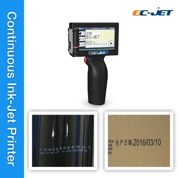 

12.7mm Print Height Easy operation Touch Handheld P rinter printing Glass Metal QR Date Coder For Plastic Metal
