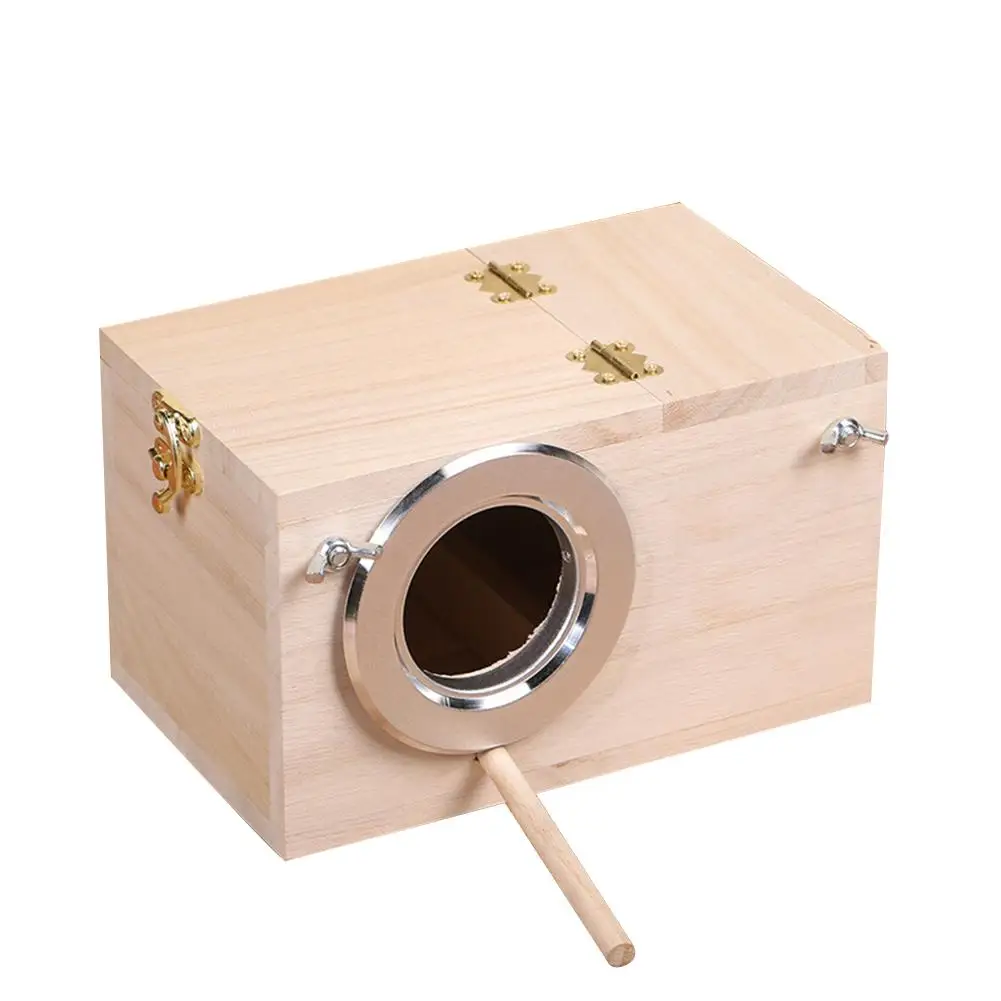 

Wooden Parrot Incubator Bird Resting On The Side Of The Nest Parrot Breeding Box Comfort Home Easy To Clean 2019 New