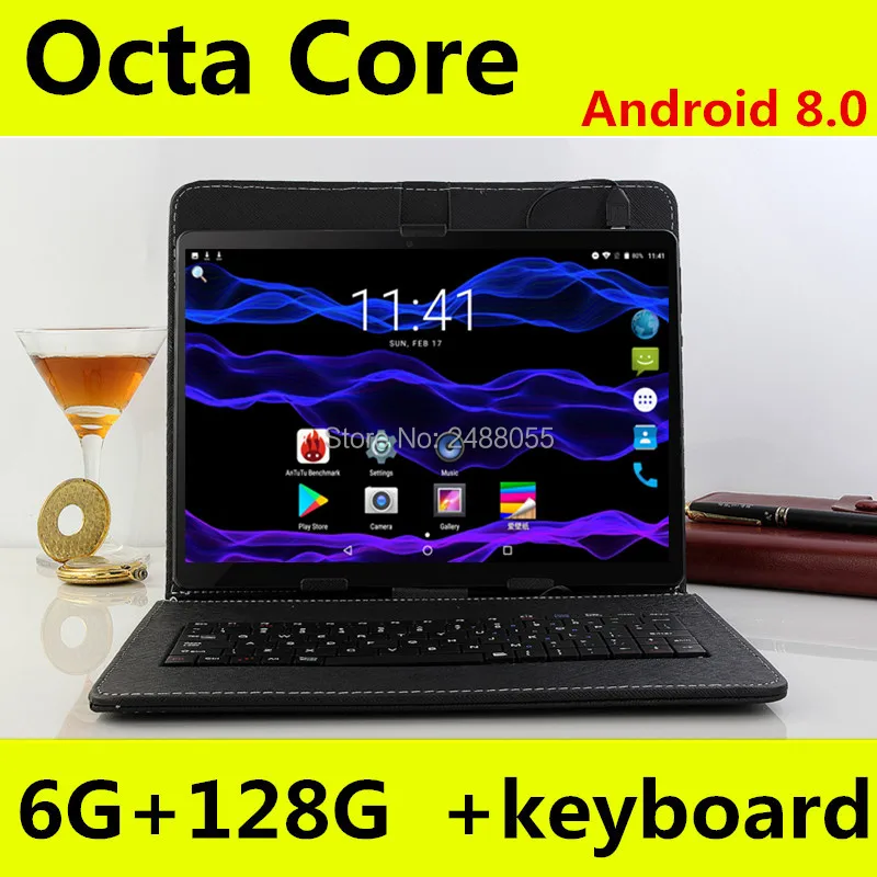  Super Fast 10 inch tablet Octa Core Android 8.0 OS 6GB RAM 128GB ROM 1280X800 IPS Screen tablets 10