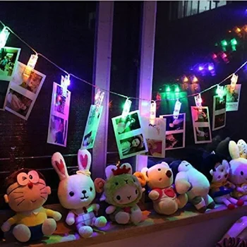 

10/20pcs LED Photo Picture Clips String Lights Wall Decoration Light Wedding Party Christmas Home Decor Lights for Hanging Photo
